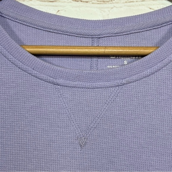 Duluth Trading Shirt Womens Small Purple Thermal Crew Neck Waffle Knit - Picture 4 of 8